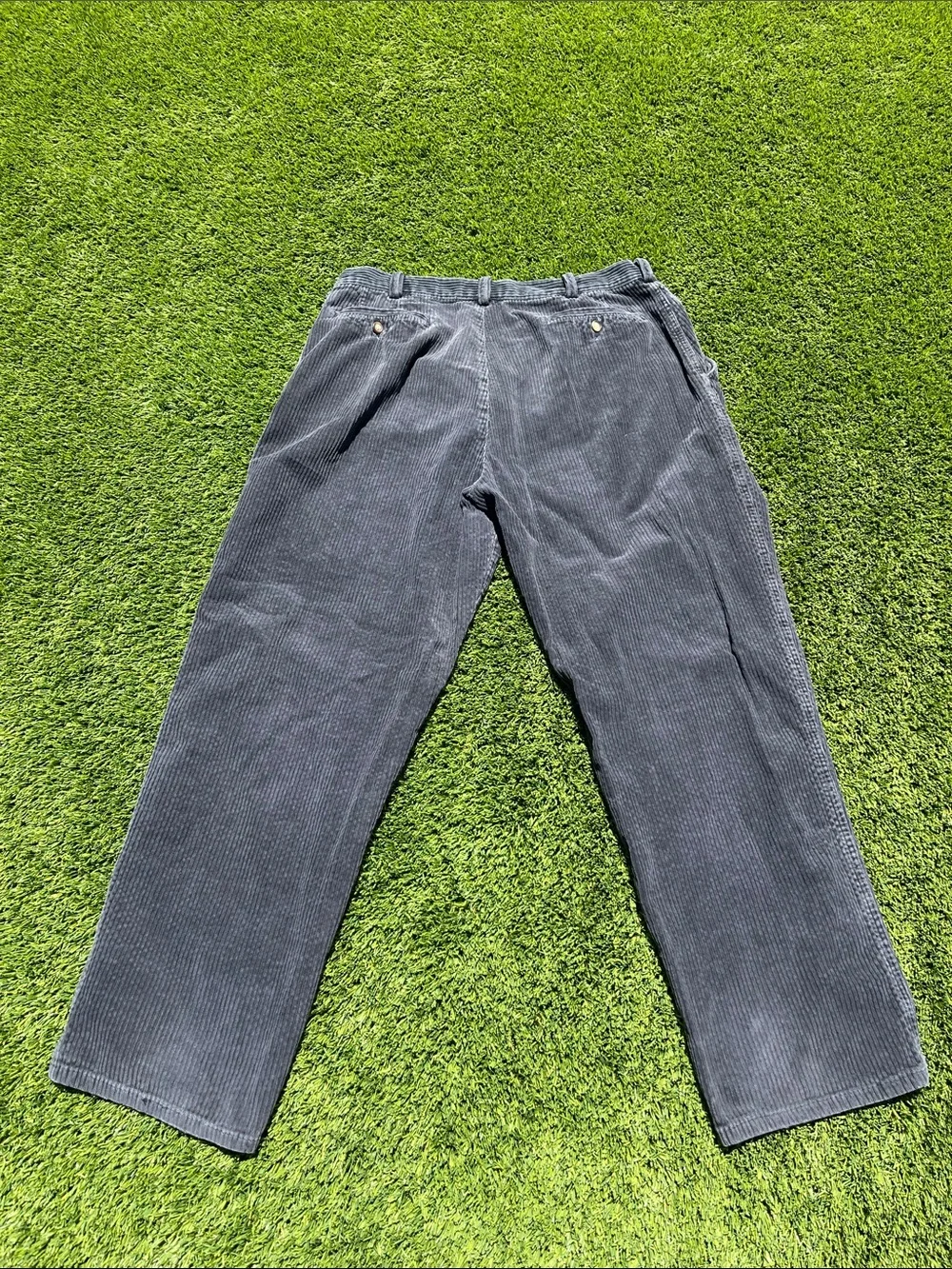 Anchor Blue Men's Gray Corduroy Pants